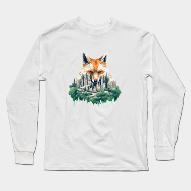 Fox Animal Beauty Nature Wildlife Discovery Long Sleeve T-Shirt by Cubebox